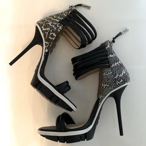L.A.M.B Frankie leather strappy leather heels